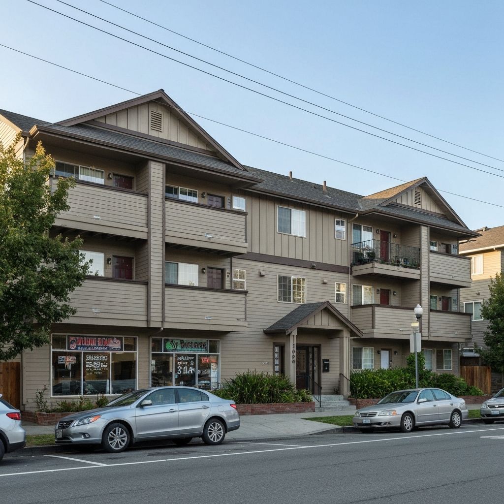 Gebäude mit mehreren Apartments zur Vermietung